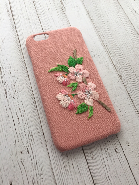 刺繍のサクラサク iPhoneケース No.24 2枚目の画像