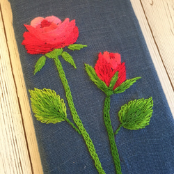 刺繍の凜と咲く薔薇 iPhoneケース 5枚目の画像
