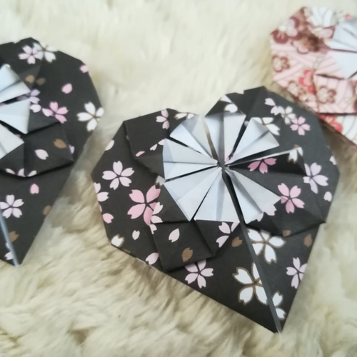 おりがみ 子供会 プレゼント 景品 賞品 メダル 折り紙メダル ハート 
