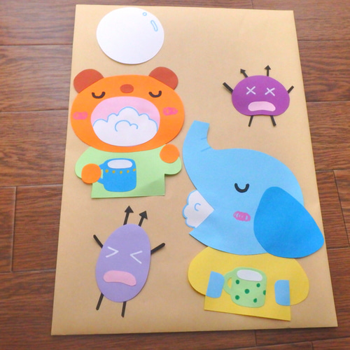 壁面 保育壁面 幼稚園 保育園 手洗いうがい壁面 手洗い壁面 雑貨