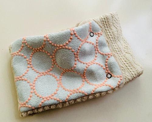 ミナペルホネン オトナのネックウォーマー タンバリン スナップボタン