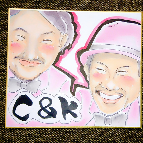 2人用】似顔絵【ミニ色紙】 イラスト Link 通販 5204676｜Creema