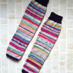 カラフルなレッグウォーマー☆ロングタイプ☆簡単お手入れ♪洗濯機で