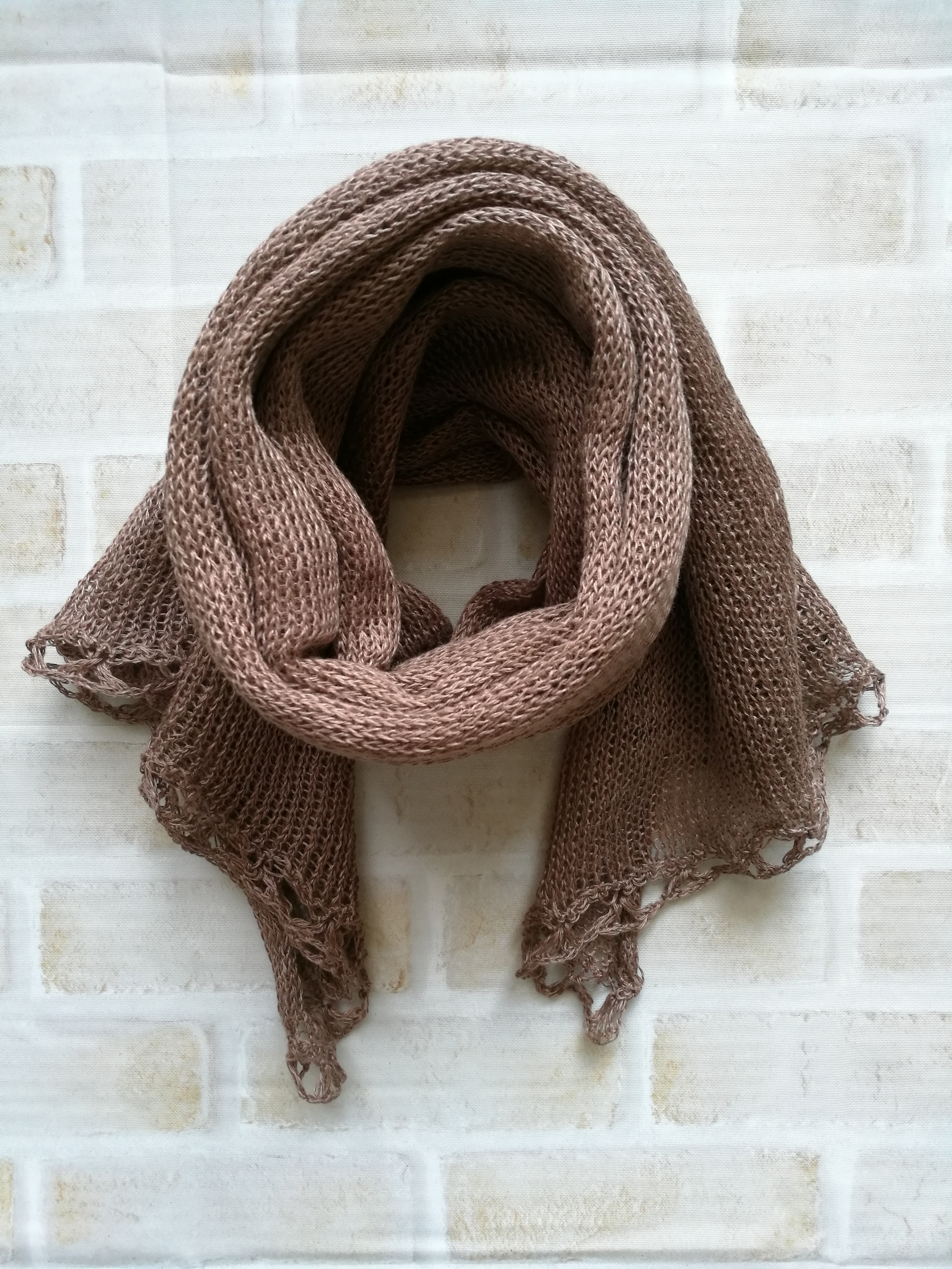 テンダーロイン COTTON STOLE 編込みコットンストール ブラウン テンダーロイン COTTON STOLE 編込みコットンストール ブラウン