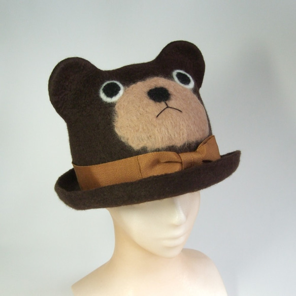 雨の日くまちゃん フェルトハンドメイド 見よ