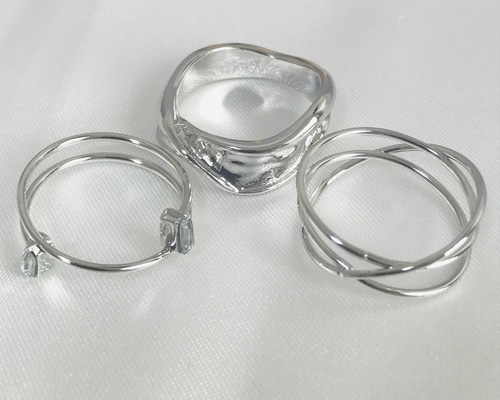 シルバーセットリング71 指輪・リング dankichi 通販 9988733｜Creema