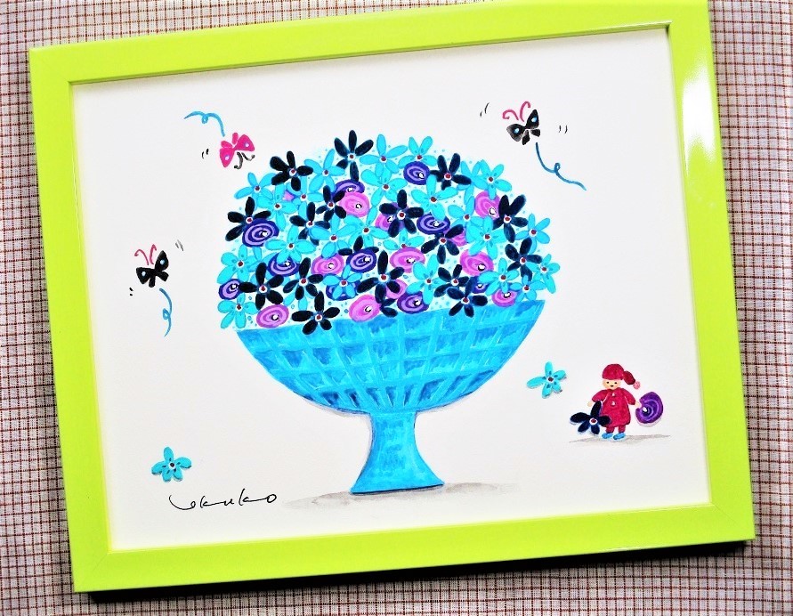 151 蝶の戯れ～小人（創作イラスト原画）