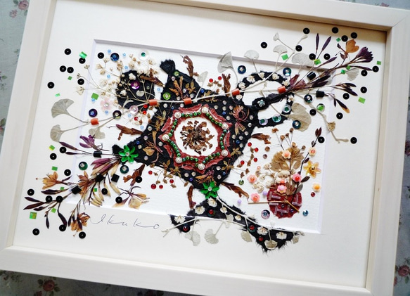 押絵  花菖蒲 ハントメイド インテリア アンティーク 鳥 押絵 花菖蒲 ハントメイド インテリア アンティーク 鳥