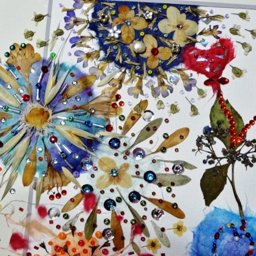 押し花アート【タテ54cm×ヨコ45cm】 油絵風作品 m10739666965_1.jpg?1746001752