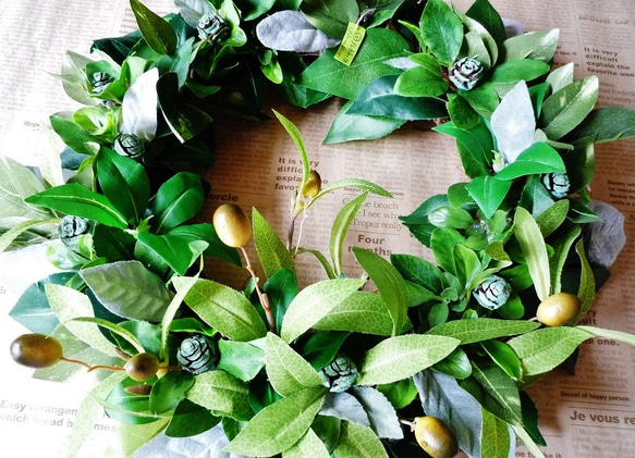 87 玄関ドア用 外飾りリース リース ikuko 通販 4261530｜Creema