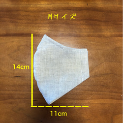 【夏仕様】再販⭐︎送料込⭐︎大人用立体マスク　リネン生地　ノーズワイヤー入り　 2枚目の画像