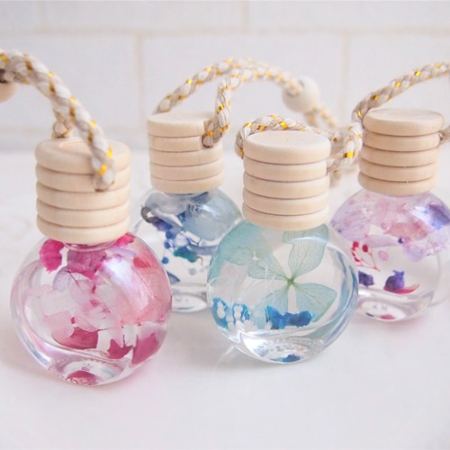 手作りキット♡ハーバリウム（ミニボトル）花材・オイル・ストラップ  