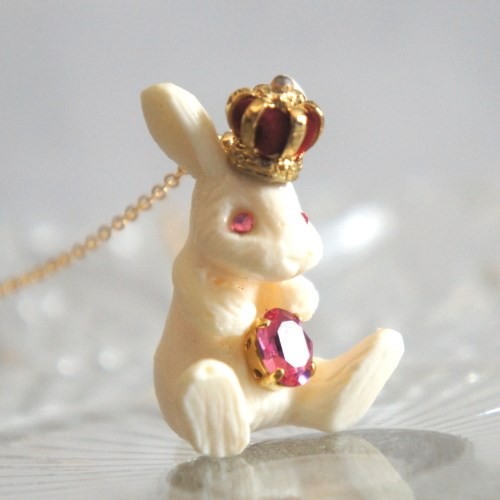 K18 うさぎモチーフペンダントトップ うさぎのK18ペンダント