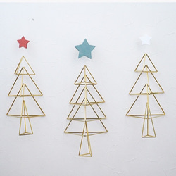 真鍮製モビール♢北欧ヒンメリ♢christmasツリー Sサイズ 1枚目の画像