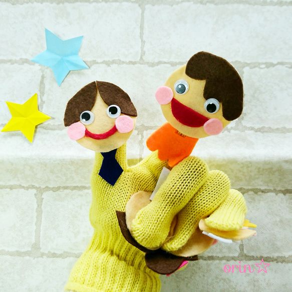 おはなしゆびさん☆手袋シアター☆エプロンシアター知育玩具保育士実習幼稚園ハンドメイド 3枚目の画像