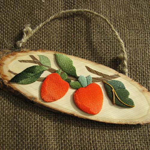 押し絵❗ 柿 押絵 押し絵壁掛け 秋 タペストリー・壁掛け Carpediem 通販 159871