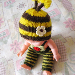 メルちゃんサイズ　帽子 ミツバチ 3枚目の画像