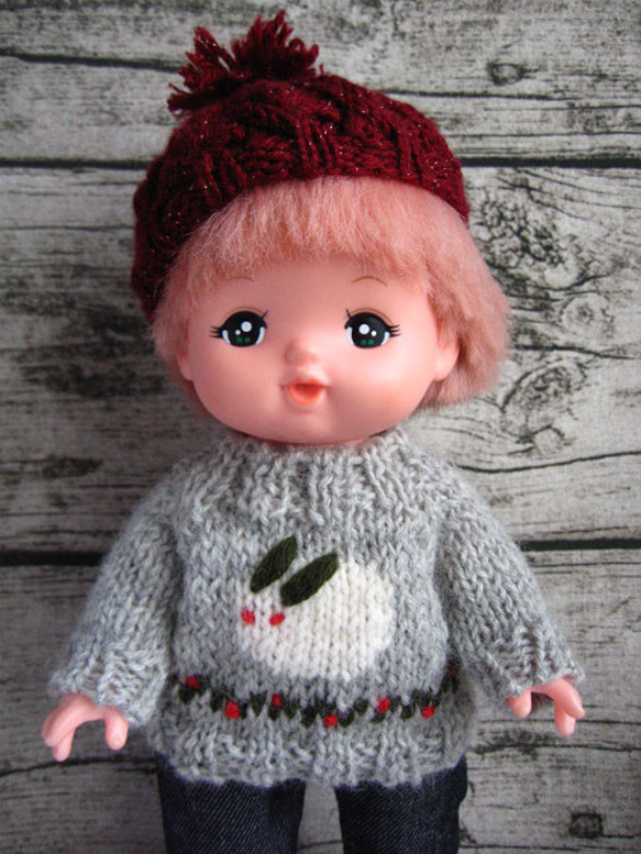 メルちゃんサイズ 雪ウサギ セーター その他人形 Carpediem 通販