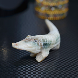 縁起物】 亀 置物 夜光貝 & 宝貝 weight115 その他置物