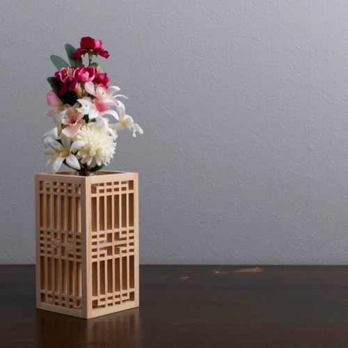 花瓶カバーギフトボックス 組子細工インテリア 一輪挿し・花瓶・花器