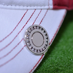 ゴルフマーカー　豪華！✨キラキラゴルフマーカーとキラキラ帽子クリップのセット　ペリドット 3枚目の画像