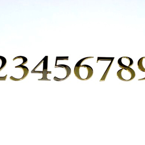 真鍮製☆真鍮数字☆切文字☆ 表札・ネームプレート brass_art