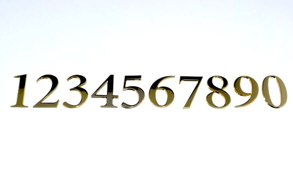 真鍮製☆真鍮数字☆切文字☆ 表札・ネームプレート brass_art 通販