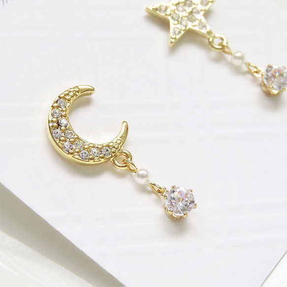 ジルコニア starmoon ♡ ピアス/イヤリング 3枚目の画像