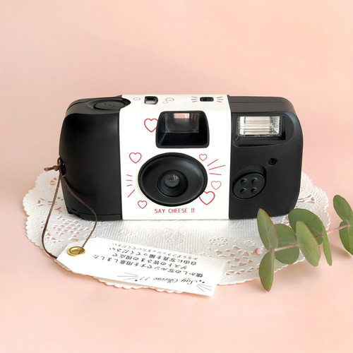 名入り》ハート♡写ルンですカバー&タグ その他ペーパーアイテム