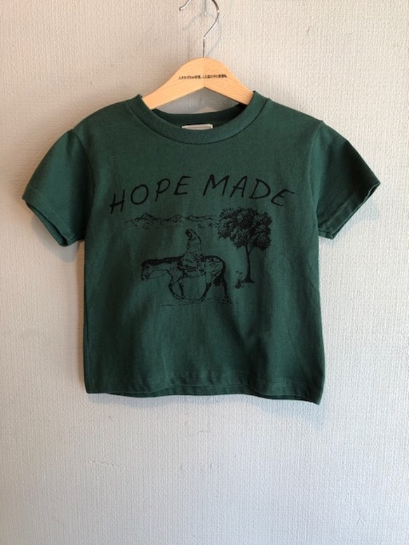 HOPE MADE STORE kids TEE　４T　フォレストグリーン 2枚目の画像