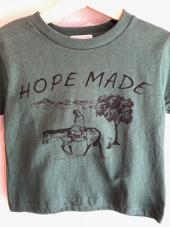 HOPE MADE STORE kids TEE　４T　フォレストグリーン 3枚目の画像