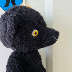ブラックモヘア　モヒカンテディベア 40cm大きめ　黒熊 6枚目の画像