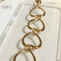 【全機種対応】シンプル ハート ハンドホルダー スマホケース ベルト ストラップ付きソフトカバー 落下防止にも◎ 2枚目の画像