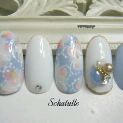 再販♪Schatulle flower ネイルチップ☆ 1枚目の画像