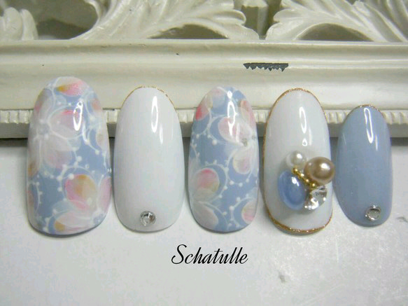 再販♪Schatulle flower ネイルチップ☆ 1枚目の画像