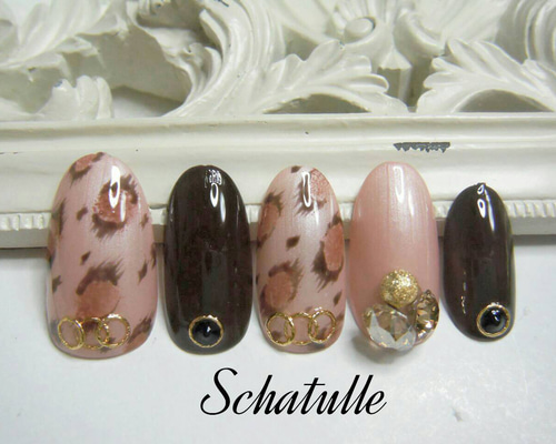 大人レオパード ネイルチップ 大人レオパード ネイルチップ☆ ネイルチップ（つけ爪