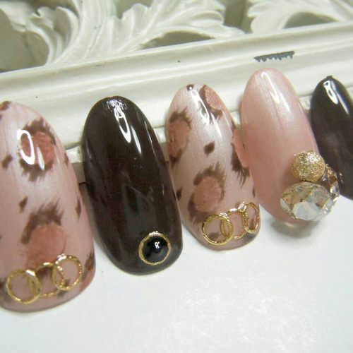 大人レオパード ネイルチップ☆ ネイルチップ（つけ爪） Schatulle0309