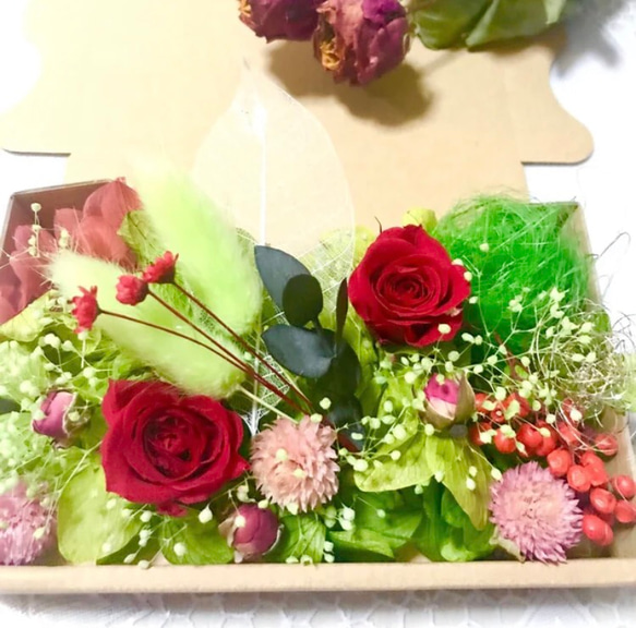 プリンセスred rose＊ハーバリウム花材ドライフラワー 花材セット花材詰め合わせ花材アソート 2枚目の画像