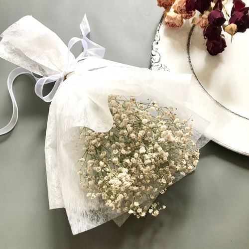 かすみ草ブーケドライフラワースワッグ ブーケ FlowerCompanies 通販