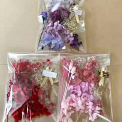選べる花材福袋セット ハーバリウム花材 ドライフラワー 花材3色セット 3枚目の画像