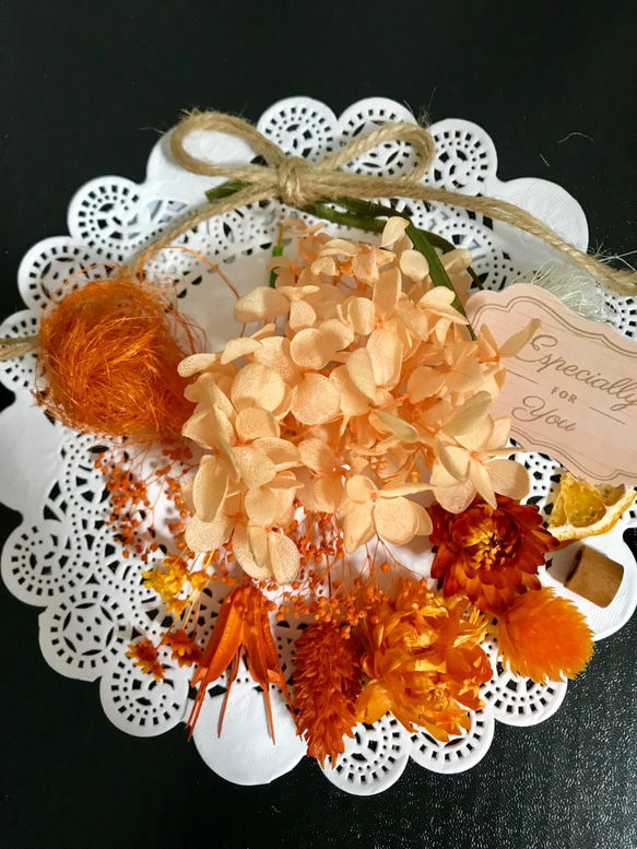 オレンジ♡ハーバリウム花材ドライフラワー 花材セット 2枚目の画像