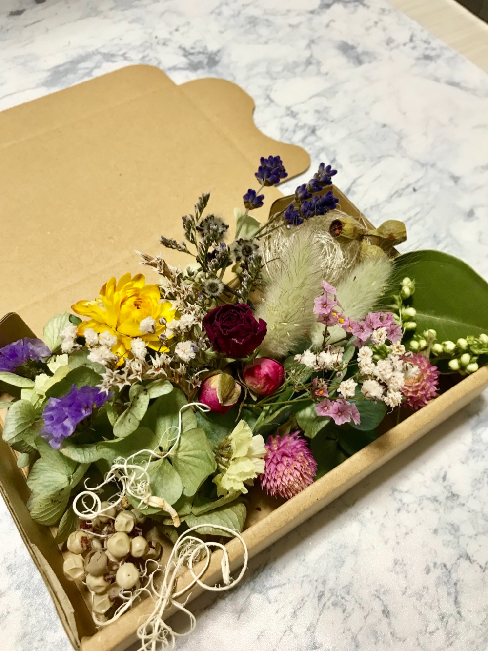 ハーバリウム ナチュラル系 【ドライジニアのフラワーガーデン】（ハー  