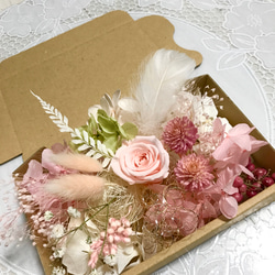 プラチナピンクローズ♡ハーバリウム花材ドライフラワー 花材セット 1枚目の画像