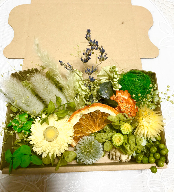 るり玉アザミさんとお花たち＊♡ハーバリウム花材ドライフラワー 花材セット 2枚目の画像
