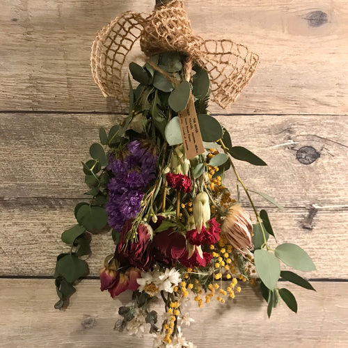 Springスワッグ＊春の彩り＊ドライフラワー 花材 ドライフラワー