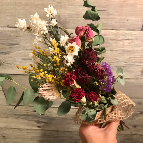 Springスワッグ＊春の彩り＊ドライフラワー 花材 ドライフラワー