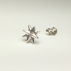 SILVER 鑽石銀星耳環一隻耳朵✧ C-1PE 第2張的照片