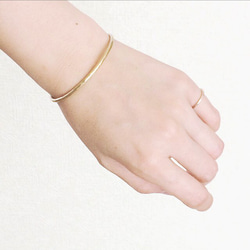 〈受注〉✧Brass Natural Basic Bangle　刻印無料 4枚目の画像