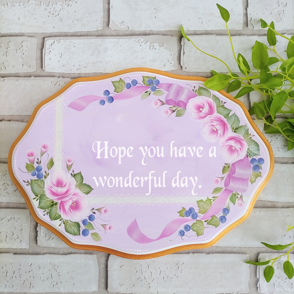 ♡薔薇のウエルカムボードトールペイント