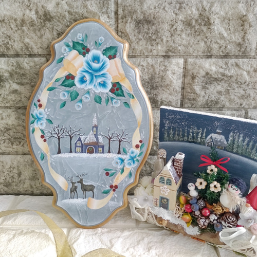 トールペイント(ローズマリング)クリスマス壁掛け 【公式通販】